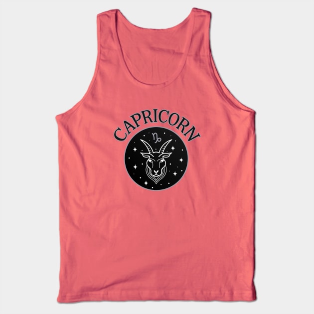 Capricorn Star Sign Zodiac Horoscope Cheeky Witch® Tank Top by Cheeky Witch